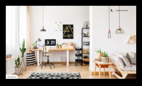 Decor de birou scandinav pentru un spațiu de lucru minimalist